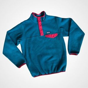 Patagonia Snap T Fleece Colorblock Pullover L 12 Kids